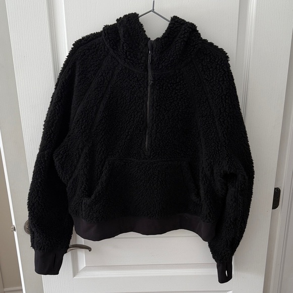 lululemon athletica Sweaters - Lulu lemon Black Sherpa Quarter-Zip Pullover